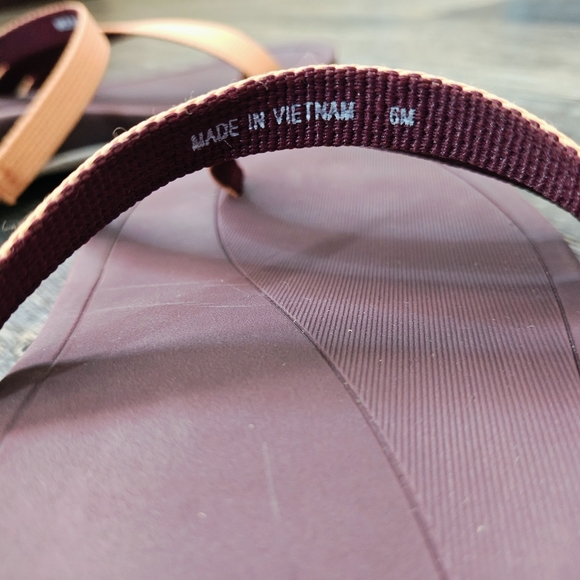 Chaco Flip Flop Asymmetrical Orange Sandals Women's size 6 - Picture 9 of 9